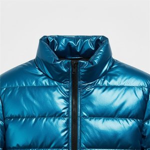 Nouvelle Veste Puffer Homme Bleu Clair Brillant de Haute Qualité, Conception Personnalisée, Respirante, à Capuche, Tendance, Vente Chaude - Product Image 3
