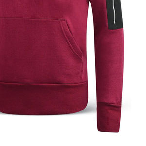 Ropa de Invierno para Estilo Urbano, Sudadera con Media Cremallera para Hombre, Mezcla de Algodón y Felpa, Cálida, con Estampado Personalizado, Proveedor Mayorista OEM - Product Image 5