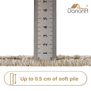 Ensemble de tapis de bain abstraits beiges, 2 pièces, rectangulaires, en coton tufté, avec dos antidérapant en caoutchouc, style moderne, lavables en machine - Product Image 2