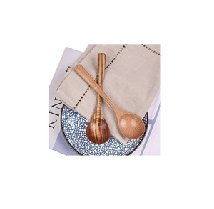 Cuchara de sopa de madera Juego de utensilios de cocina Cucharas de madera de teca natural Cucharón Utensilios de madera para cocinar - Product Image 6