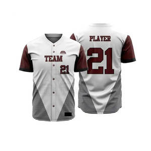 Maillot de baseball 100% polyester personnalisé pour hommes, vêtements de sport respirants, conception d'ensemble, options de taille plus pour uniformes personnalisés - Product Image 6