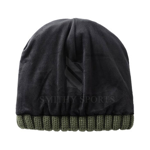 High Quality Trendy Winter Knitted SMITHY Sports 100% Cotton Custom Logo Printing Breathable Waterproof Adjustable Beanies - Product Image 3