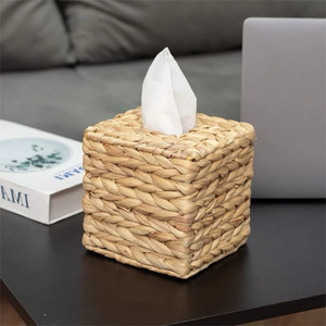 ที่หุ้มกล่องกระดาษทิชชู่สี่เหลี่ยมถักด้วยมือเป็นมิตรกับสิ่งแวดล้อมออแกไนเซอร์ธรรมชาติสำหรับใช้ในบ้านและสำนักงาน - Product Image 2