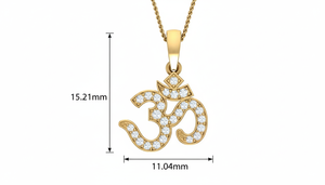 Pendentif en diamant avec symbole Om pour femmes - Product Image 2
