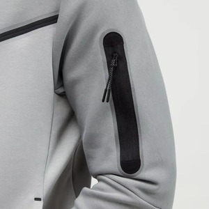 Conjunto Deportivo con Capucha Cortavientos Personalizable para Hombre, Talla Grande, Invierno, Transpirable, Algodón, Logotipo Personalizado, Diseño Sólido, 100% Algodón - Product Image 5