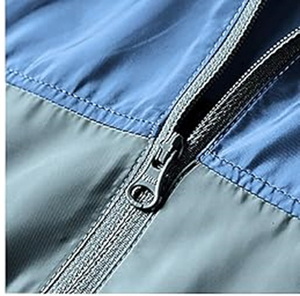 Veste coupe-vent légère et imperméable de couleur unie pour hommes, imperméable à capuche de grande taille d'automne, coupe-vent à fermeture éclair pour l'extérieur - Product Image 6