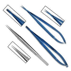 Instrumento Médico Castroviejo, Micro Tijeras de Oftalmología, Juego de Pinzas Quirúrgicas, Acero Inoxidable, Reutilizables, Instrumentos Manuales MOL - Product Image 1