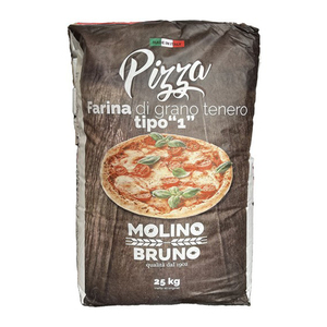 Harina de Trigo Tipo 1 Italiana MOLINO BRUNO de Primera Calidad para Pizza, 25 kg, Finura 0.55 mm, 15.5% de Humedad, Lista para Usar, Pizzas Napolitanas - Product Image 1