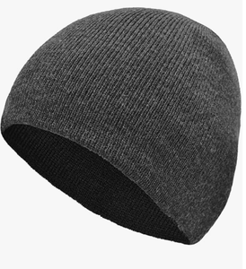 Bonnet réversible pour femmes et hommes, chapeaux d'hiver unisexes, bonnet en tricot à revers - Product Image 1