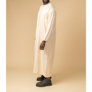 Nouveau design dernière mode hommes coloré Thobe Jubba hommes arabe Robe tissu pour vêtements islamiques 100% polyester tissu - Product Image 5