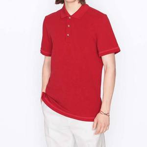 Polos para hombre y diseño personalizado de manga corta de algodón de talla grande ropa deportiva de Color rojo Golf ropa de hombre polos - Product Image 1