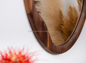 Espejo de Pared Art Deco Asimétrico de Madera, Hecho a Mano, Ecológico, Ligero, Decorativo para el Hogar - Product Image 4