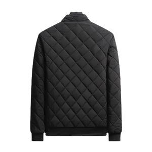 Chaqueta Bomber de otoño e invierno para hombre, chaqueta informal con forro polar con patrón de diamantes, ropa de moda para hombre, abrigo ajustado a estrenar 2023 - Product Image 4