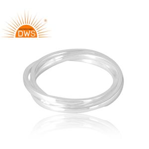 Anillo de banda de plata esterlina más vendido, joyería de diseño personalizado para mujer, regalo para ella - Product Image 4