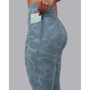 <b>Women's</b> Elixir Ultra High-Rise 7/8 <b>Legging</b> with Pockets-Tranquil Elemental <b>Blue</b> - Product Image 3