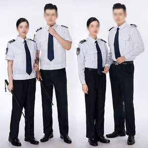 2025 Short d'uniforme de sécurité blanc OEM pour hommes respirant formation et vêtements de travail en plein air pour le personnel des gardes et l'équipage de l'événement - Product Image 1