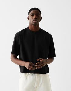 High Quality Cotton Blank <b>Cropped</b> T-shirt Unisex Boxy Fit Oversized Tshirt Print logo Custom T-shirt for <b>men</b> - Product Image 2