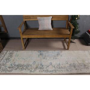 Tapis turc vintage, tapis de couloir 2,3x8,9 pieds, tapis oriental bleu - Product Image 3