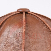 Bonne vente hommes femmes chapeau en cuir confortable Unique chapeau plat en cuir chapeau de chasse en cuir de vache