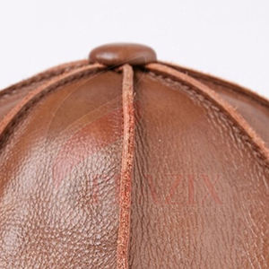 หมวกหนังวัวสำหรับผู้ชายผู้หญิง,หมวกหนังนิ่มสวมใส่สบายไม่ซ้ำใครหมวกหนังล่าสัตว์ - Product Image 3