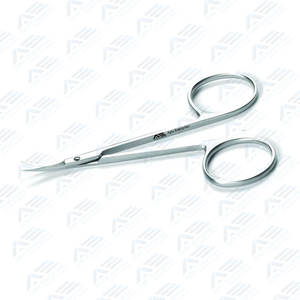 Ciseaux à cuticules professionnels en acier inoxydable noir et or incurvés sur mesure de qualité supérieure, super tranchants - Product Image 4