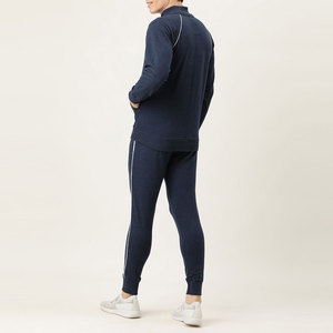 Survêtement à fermeture à glissière en polyester 100% pour hommes, vêtements d'hiver à capuche imprimé écologique - Product Image 3