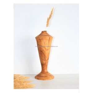 Vase à fleurs en bois minimaliste au design personnalisé Vase en bois décoratif d'intérieur de salon - Product Image 3