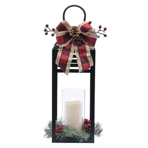 Linterna de decoración navideña negra elegante, candelabro de Metal, linterna para decoración del hogar, linterna colgante para uso navideño - Product Image 1