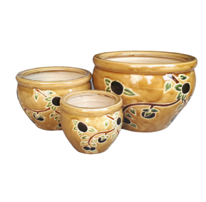 Maceta de cerámica esmaltada para interiores al por mayor, diseño redondo para la decoración del hogar y el jardín, uso del suelo de la guardería, macetas y jardineras - Product Image 5