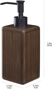 Ensemble d'accessoires de salle de bain 4 pièces, accessoire de comptoir de salle de bain en bois avec distributeur de savon, porte-brosse à dents, salle de bain - Product Image 2