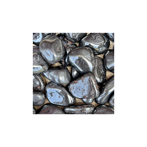 Ensemble collier et bracelet en perles de pierre hématite - Product Image 3