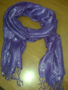 Elegant Viscose Shawl with Lurex Border <b>Winter</b> <b>Scarf</b> for Adding Glamour to Your Outfit - Product Image 5