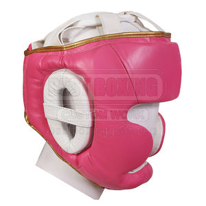 Protector de cabeza de kickboxing antichoque profesional con agujeros de ventilación de correa de barbilla de ajuste ajustable para entrenamiento - Product Image 2