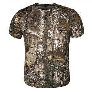 100% algodón Impresión digital Tallas grandes Caza Camo Camisas O-cuello Camisetas para hombres Venta al por mayor Crew Fitness Camisetas para hombres - Product Image 1