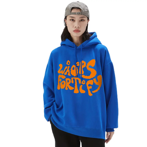 Sweat à capuche à manches longues pour homme, 50 coton, 50 Polyester, imprimé, surdimensionné, noir, vente en gros - Product Image 2