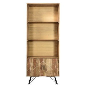 Buffet d'étagères de design moderne avec finition naturelle de la collection de mosaïque classique pour meubles de bureau à domicile de chambre à coucher - Product Image 1