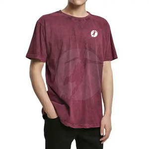 2024 Vintage surdimensionné lavage à l'acide T-Shirt haute qualité coton lourd coupe décontractée mince tricoté tissu - Product Image 1