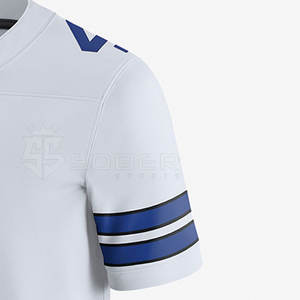 Nueva llegada mejor calidad Unisex fútbol americano Jersey 100% poliéster transpirable de secado rápido de talla grande personalizable al por mayor - Product Image 4