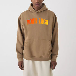 NOUVEAU sweats à capuche 100% coton de qualité supérieure pour hommes poids lourd 500GSM logo brodé personnalisé sweats à capuche respirants pour hommes - Product Image 3