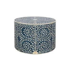 Table d'appoint incrustée de vadrouille noir et blanc de haute qualité avec fonction mobile de mariage exclusive pour Diwali en vente! - Product Image 5