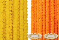 Guirlandes suspendues réalistes et réutilisables en fleurs artificielles de marguerites pour la décoration des temples Ganpati Pooja, Mandir, Fête des Mères, Pâques
