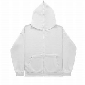 Full Double Two Way Zipper Hoodies Blank Plain 100% Cotton Fleece Regular Pattern Drop Shoulder Full Face Zip Up Hoodie Pour Hommes - Product Image 5