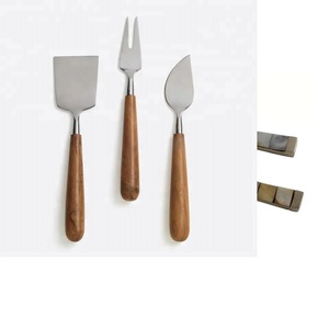 ชุดช้อนส้อมสแตนเลสสีเงิน,ช้อนส้อมมีดคุณภาพสูงด้ามหินอ่อนอุปกรณ์บนโต๊ะอาหาร - Product Image 2