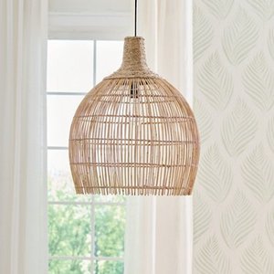 100% abat-jour décoratif en osier transparent de haute qualité en rotin naturel tissé à la main écologique - Product Image 5