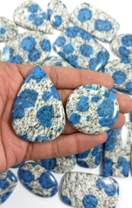 คริสตัลแกรนิตสีน้ำเงินธรรมชาติ K2 Jasper Cabochons แบบหลวม สำหรับทำเครื่องประดับขายส่ง - Product Image 3