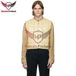 Chaleco acolchado de piel de oveja auténtica de primera calidad para hombre, el más nuevo estilo informal de cuero, transpirable y cómodo para la temporada de invierno - Product Image 3