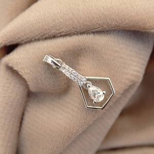 จี้รูปลูกแพร์เพชรโมอิสแสนสวยพร้อมจี้โซ่อันงดงามและสเน่ห์พร้อมจำหน่าย - Product Image 2