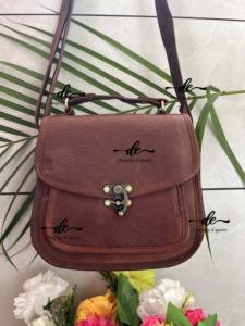 真皮手提包斜跨吊带包新设计手工肩斜挎包男女通用皮革钱包 - Product Image 3