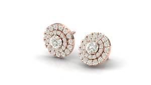 Boucles d'oreilles en diamant cultivées en laboratoire Vvs1 certifiées IGI faites à la main pour les femmes en or 18 carats et plaqué or rose perle pierre principale pour les cadeaux - Product Image 4