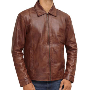 Vestes en cuir imperméables, durables, chaudes pour l'hiver, avec poches zippées, vêtements d'extérieur décontractés, manteau en cuir PU pour hommes - Product Image 6